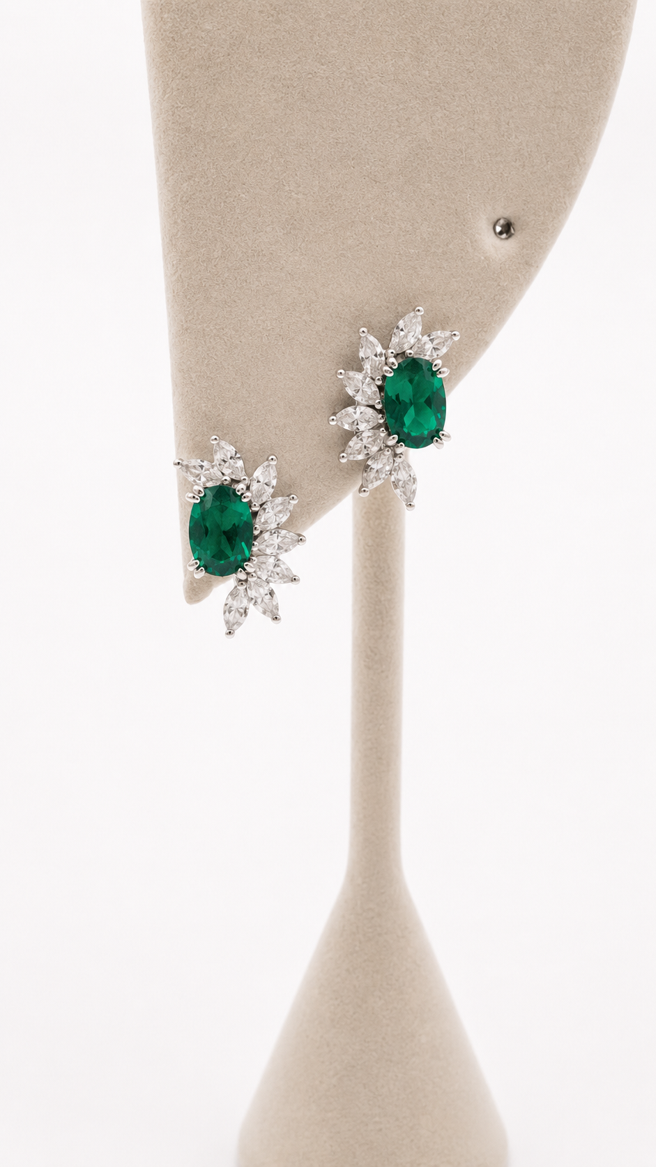 Zümrüt Renkli Swarovski Taşlı