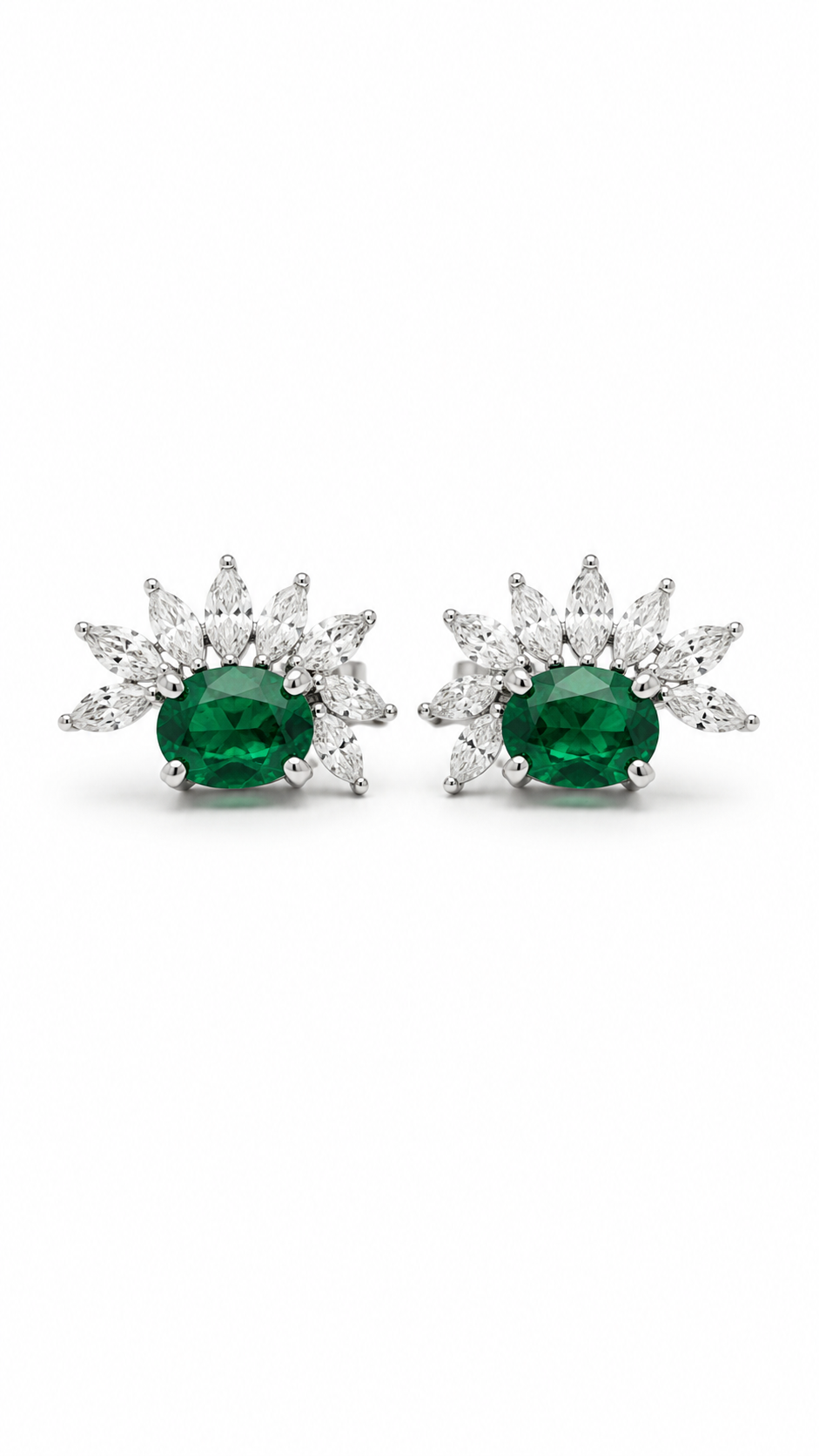 Zümrüt Renkli Swarovski Taşlı