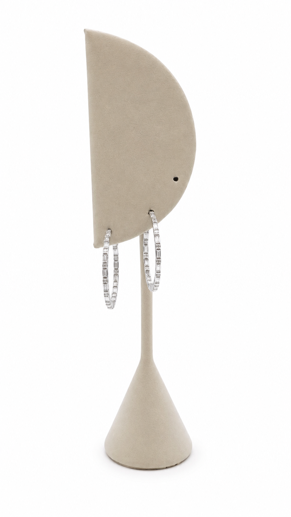 Swarovski Taşlı Baget Kesim Gümüş Küpe