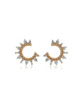 Işıltılı Ear Cuff Altın Küpe