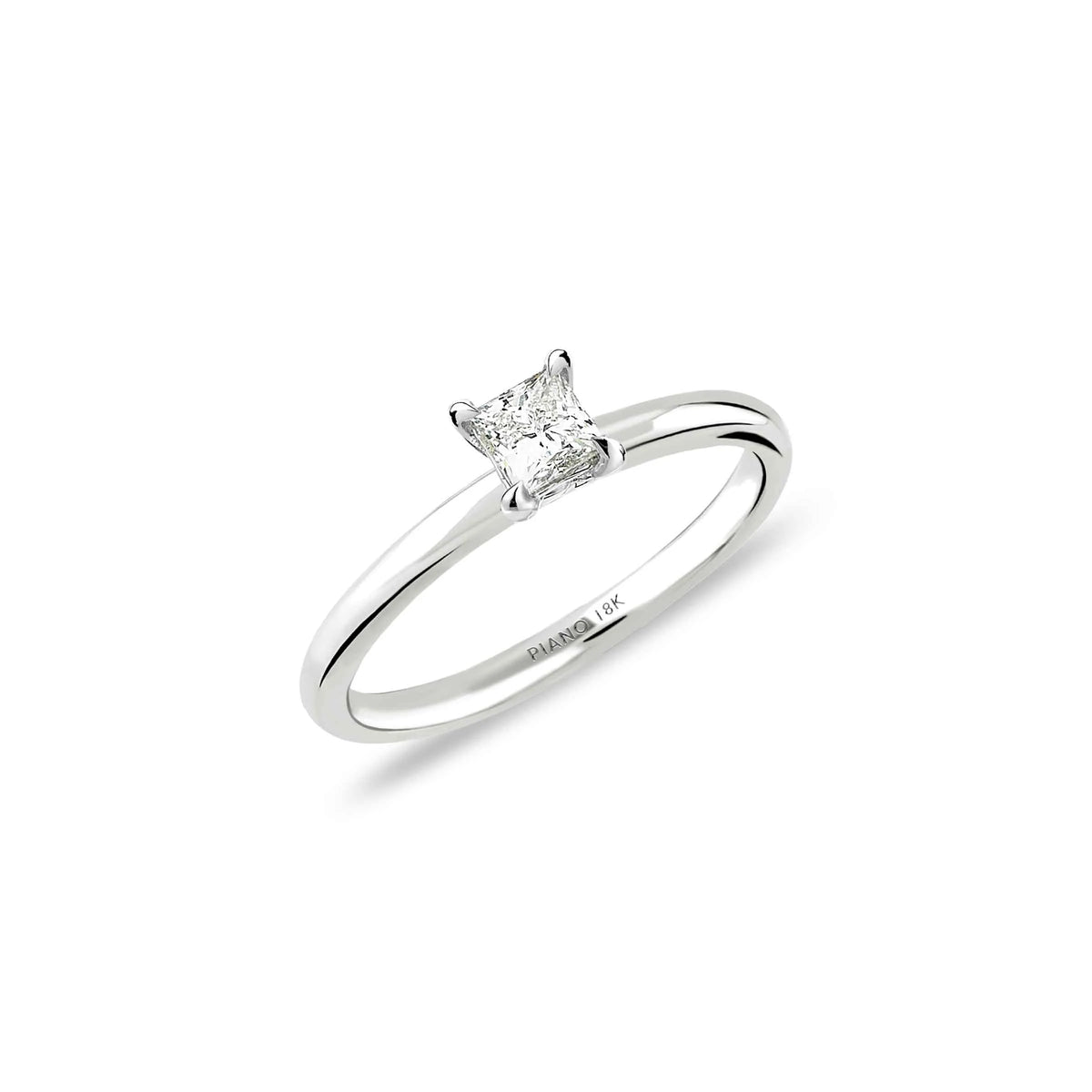 0.30 ct Prenses Tektaş Pırlanta Yüzük