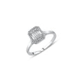 0.22 ct Pırlanta Baget Yüzük