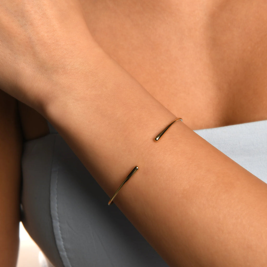 Sade Altın Cuff Bilezik