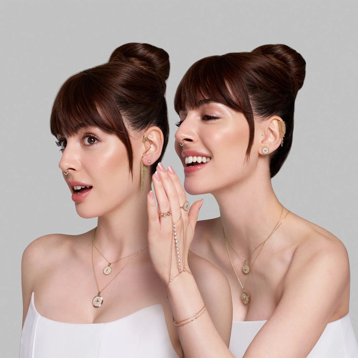 Art of Ear Sallantılı Dorika Zincir Püsküllü Tek Altın Küpe