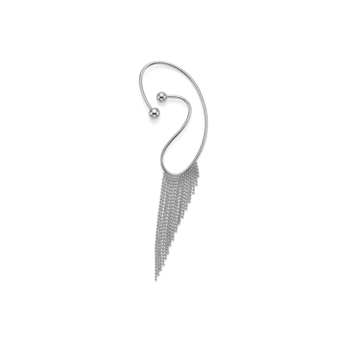 Art of Ear Sallantılı Dorika Zincir Püsküllü Tek Altın Küpe