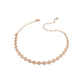 Flamenko Ardışık Sıralı Taşlı Altın Choker Kolye