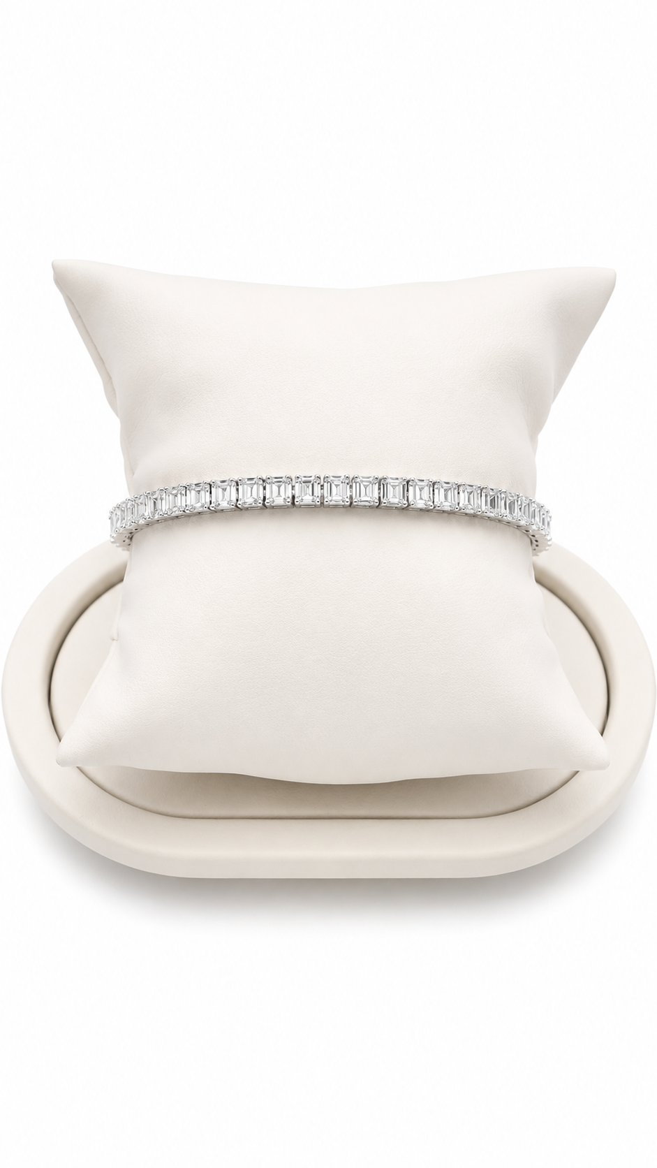 Swarovski Taşlı Baget Suyolu Gümüş Bileklik