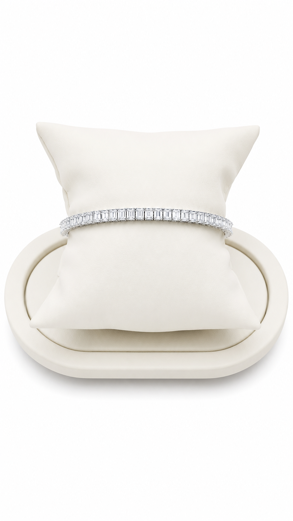 Swarovski Taşlı Baget Suyolu Gümüş Bileklik